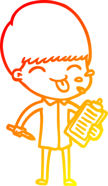 İnsan tarafından çizilmiş bir çizgi film satıcısının sıcak çizgi çizimi.