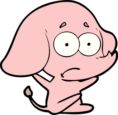 bir insan tarafından çizilmiş belirsiz bir fil.