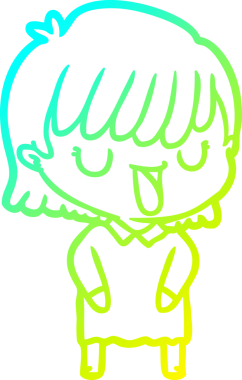 Bir insan tarafından çizilmiş bir karikatür kadın çizimi.