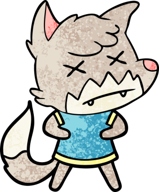 Bir insan tarafından çizilmiş ölü tilki çizgi filmi