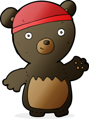 Bir insan tarafından çizilmiş siyah ayı şapkası.