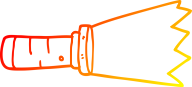 Bir insan tarafından çizilmiş çizgi film meşalesinin sıcak gradyan çizimi