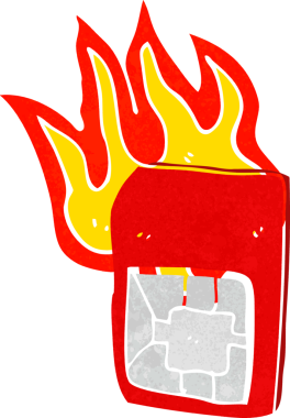 bir insan tarafından çizilmiş sim kart