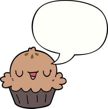 Bir insan tarafından çizilmiş tatlı çizgi film pastası.