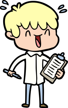 Bir insan tarafından çizilmiş gülen çocuk.