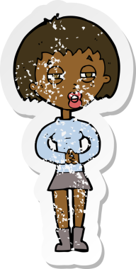 Bir insan tarafından çizilmiş şüpheli bir karikatürün gerilimli yapıştırması.