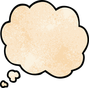 Bir insan tarafından çizilmiş karalama düşünce balonu.