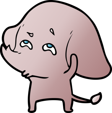 Bir insan tarafından çizilmiş karikatür fili