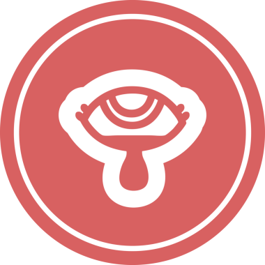 Ağlayan göz yuvarlak simgesi insan tarafından çizilmiş.