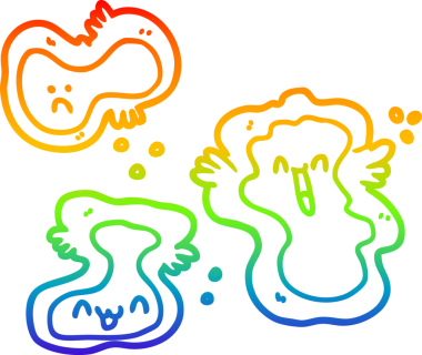 gökkuşağı gradyanı çizimi bir insan tarafından çizilmiş karikatür hücreleri