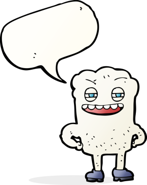 Bir insan tarafından çizilmiş, mutlu dişli çizgi film.