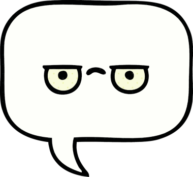 bir insan tarafından çizilmiş bir konuşma baloncuğunun çizgi roman tarzı