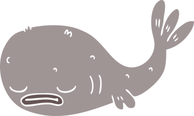 Bir insan tarafından çizilmiş bir balık karalaması.