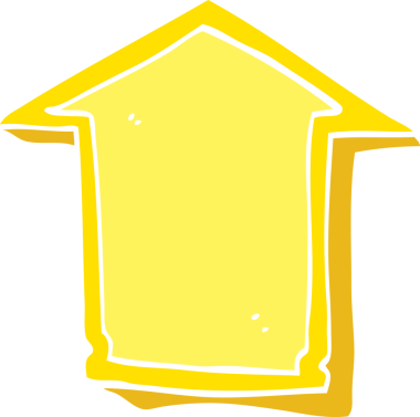 bir insan tarafından çizilmiş karalama yönü oku