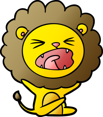 Bir insan tarafından çizilen aslan öfke nöbeti.