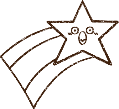 Kayan Yıldız Kömürü Bir insan tarafından çizilmiş