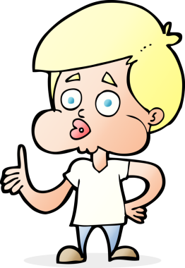 Çizgi filmci çocuk bir insan tarafından çizilmiş.