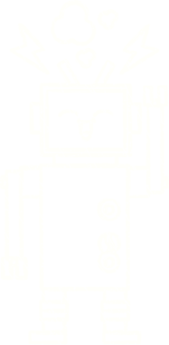 Bir insan tarafından çizilen robot tebeşiri.