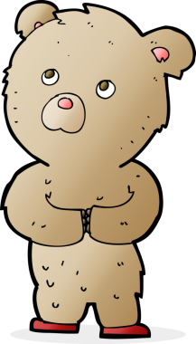 Bir insan tarafından çizilmiş oyuncak ayı.