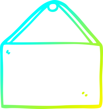 Bir insan tarafından çizilmiş bir çizgi filmin soğuk gradyan çizimi.