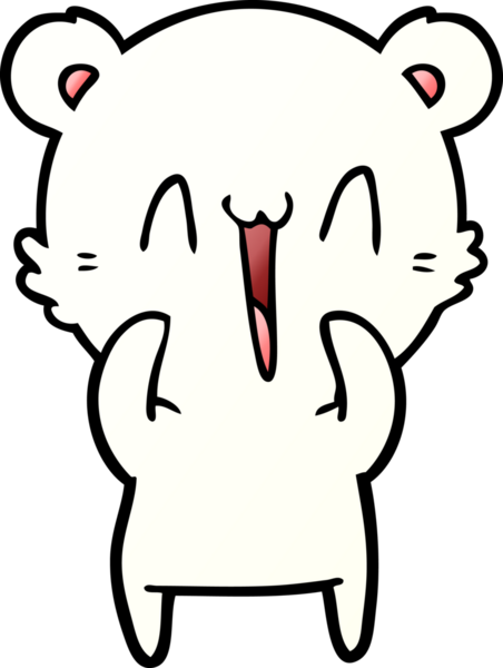 Bir insan tarafından çizilmiş kutup ayısı karikatürü