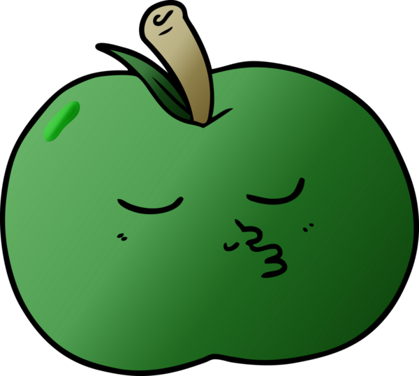 bir insan tarafından çizilmiş yüksek kaliteli bir elma.