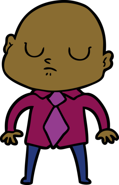 bir insan tarafından çizilmiş kel bir adam.