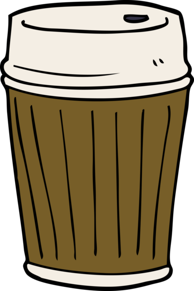 Bir insan tarafından çizilmiş karalama kahve fincanı.