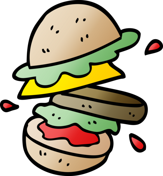 Bir insan tarafından çizilmiş karalama burgeri.