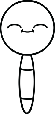 Bir insan tarafından çizilmiş bir büyüteç çizgi çizimi