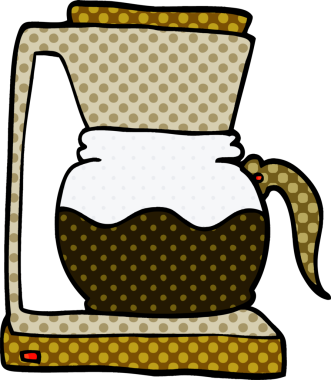 bir insan tarafından çizilmiş karalama kahve makinesi.