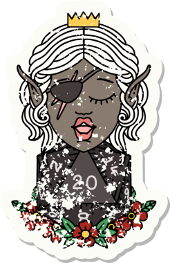 Retro Dövme Tarzı Bir insan tarafından çizilmiş doğal yirmilik zarlı düzenbaz karakter