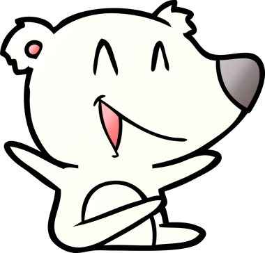 Bir insan tarafından çizilmiş kutup ayısı karikatürü