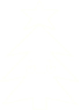 Bir insan tarafından çizilmiş Noel Ağacı Tebeşiri