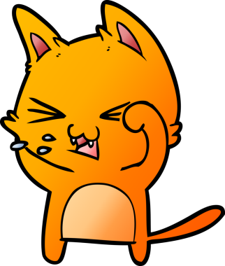 Bir insan tarafından çizilmiş kedi tıslaması.