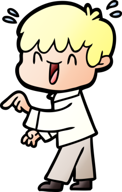 Bir insan tarafından çizilmiş gülen çocuk.