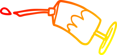 Bir insan tarafından çizilmiş karikatür aşısı çizimi.