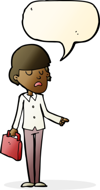 karikatür kibirli iş adamı bir insan tarafından çizilmiş konuşma balonuyla işaret ediyor