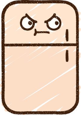 Bir insan tarafından çizilmiş buzdolabı tebeşiri