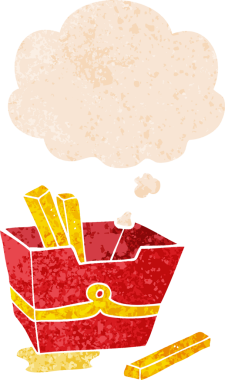 Düşünce baloncuğu ve grunge ile çizgi film kızartma bir insan tarafından çizilmiş sıkıntılı retro stil