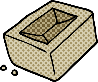 Bir insan tarafından çizilmiş karalama tuğlası.