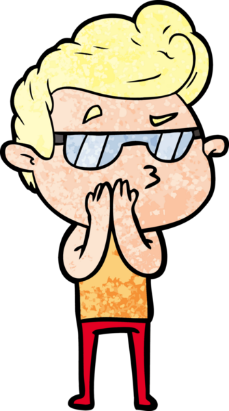 Bir insan tarafından çizilmiş havalı bir çizgi film.