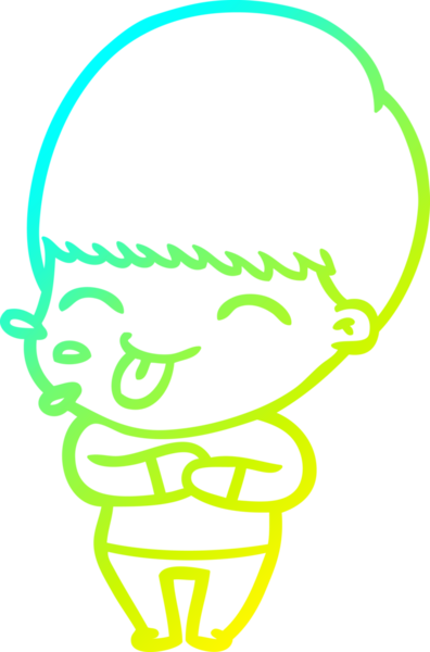 Bir çizgi film karakterinin insan tarafından çizilmiş bir dili dışarı çıkarması.