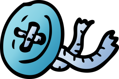 bir insan tarafından çizilmiş eski bir karalama düğmesi