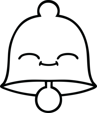 Bir insan tarafından çizilmiş bir çanın çizgi çizimi