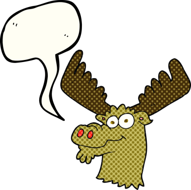 Bir insan tarafından çizilmiş serbest çizilmiş çizgi roman konuşma balonu çizgi film geyiği.