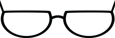 Bir insan tarafından çizilmiş grafik vektör illüstrasyon simgesi gözlüğü