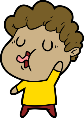 Bir insan tarafından çizilmiş çizgi film şarkıcısı.