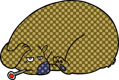 Bir insan tarafından çizilmiş yaralı bir kafası olan çizgi film ayısı.