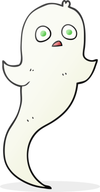 Bir insan tarafından çizilmiş cadılar bayramı hayaleti.